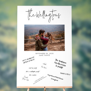 Alternative Wedding Guest Book Photo Script Acrylic Sign