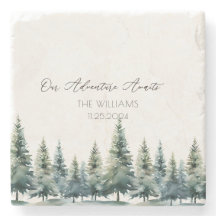 Alternative Wedding Guest Book Pine Trees