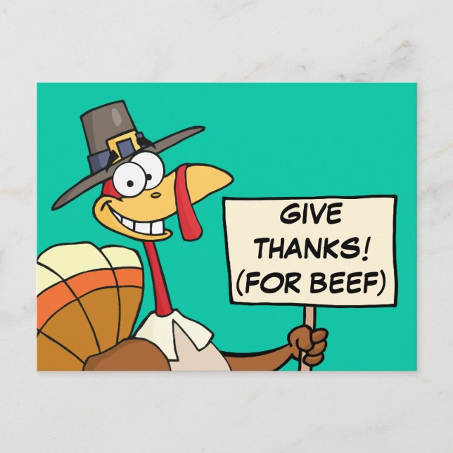 Alternatives to Turkey for Thanksgiving Dinner Postcard (Front)