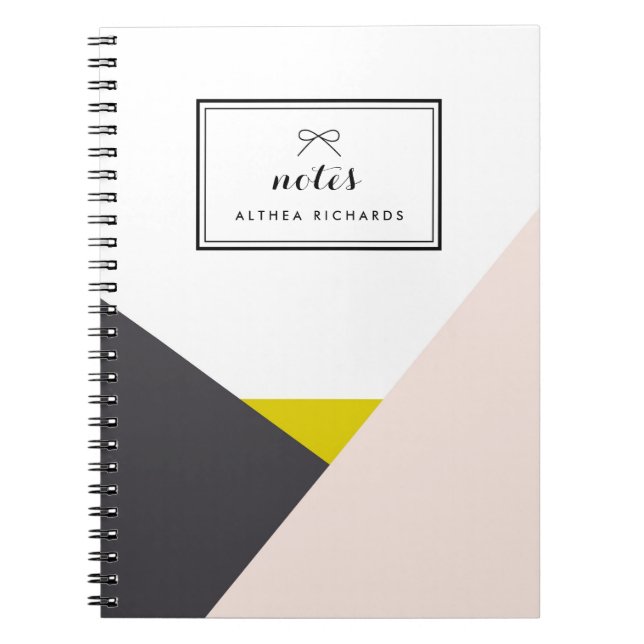 Althea Blush Asbtract Personalised Notebook (Front)