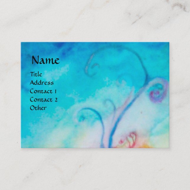 ALTHEA /Whimsical Fairy on the Pink Flower Business Card (Front)