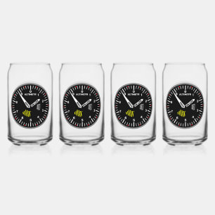 Altimetr Pilot Aviation Geek Can Glass