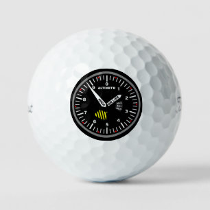 Altimetr Pilot Aviation Geek Golf Balls