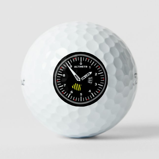 Altimetr Pilot Aviation Geek Golf Balls (Front)