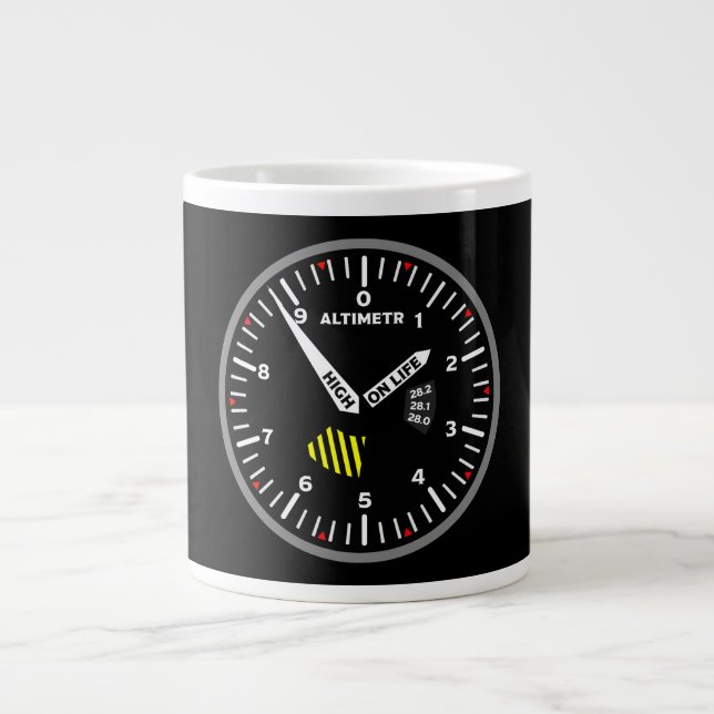 Altimetr Pilot Aviation Geek Large Coffee Mug (Front)