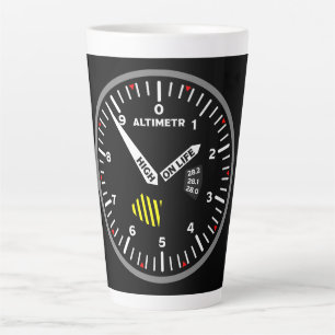 Altimetr Pilot Aviation Geek Latte Mug