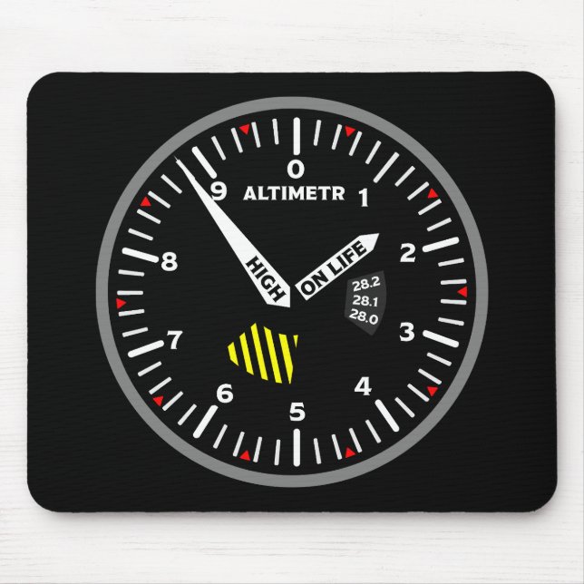 Altimetr Pilot Aviation Geek Mouse Mat (Front)