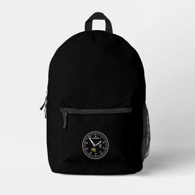 Altimetr Pilot Aviation Geek Printed Backpack (Front)