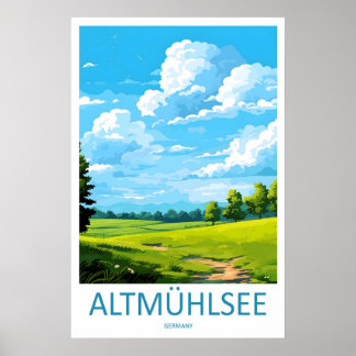 Altmhlsee Vintage Travel Poster Ski National Park