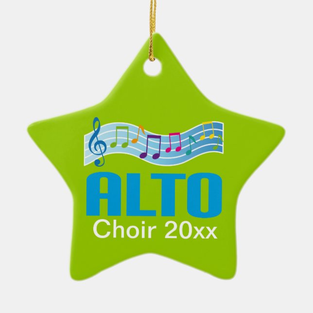 Alto Choir Keepsake Ornament Gift For Singer (Front)