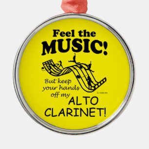 Alto Clarinet Feel The Music Metal Tree Decoration