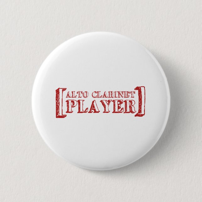 Alto Clarinet  Player 6 Cm Round Badge (Front)