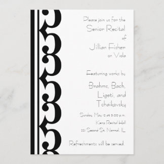 Alto Clef Themed Recital Invitation