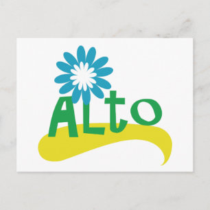 Alto Fun Colourful Flower Postcard