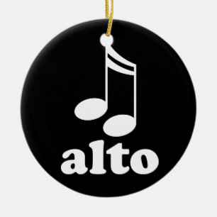 Alto Music Notes Choir Award Gift Ceramic Tree Decoration
