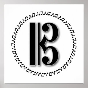 Alto or Tenor Clef Music Note Design C Clef Poster