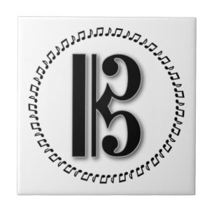 Alto or Tenor Clef Music Note Design C Clef Tile