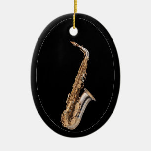 Alto saxophone    ceramic tree decoration