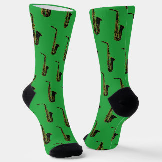 Alto Saxophone on Green Socks