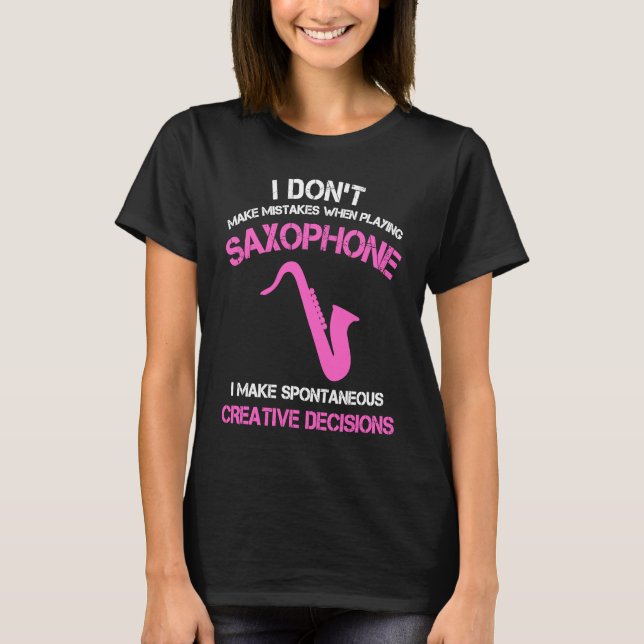 Alto saxophone players women youth Jazz Saxophonis T-Shirt (Front)