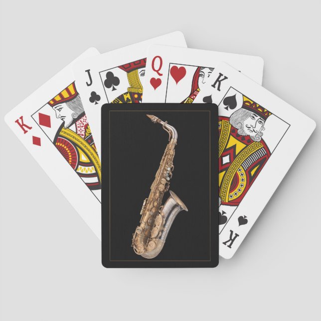 Alto saxophone   playing cards (Back)