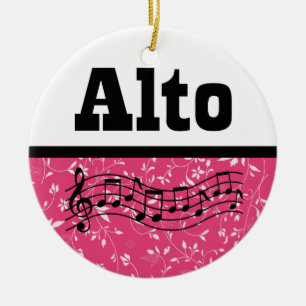 Alto Singer Choir Music Ceramic Tree Decoration