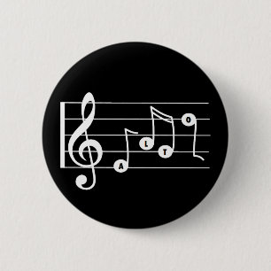 Alto Singer Musical Button (black)