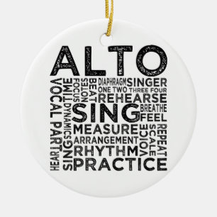 Alto Typography Ceramic Tree Decoration
