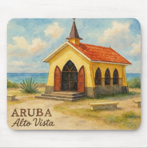 Alto Vista Aruba watercolor Mouse Mat