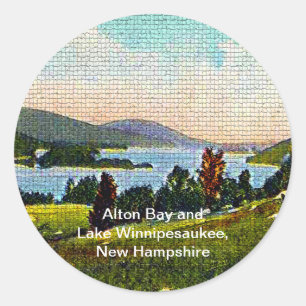 Alton Bay and Lake Winnipesaukee, New Hampshire Classic Round Sticker