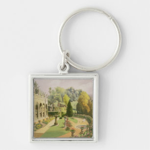 Alton Gardens, from 'The Gardens of England', 1857 Key Ring