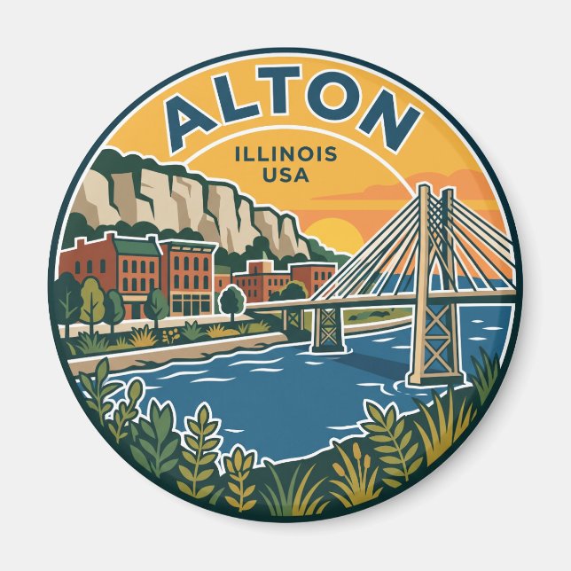 Alton Illinois USA Magnet (Front)