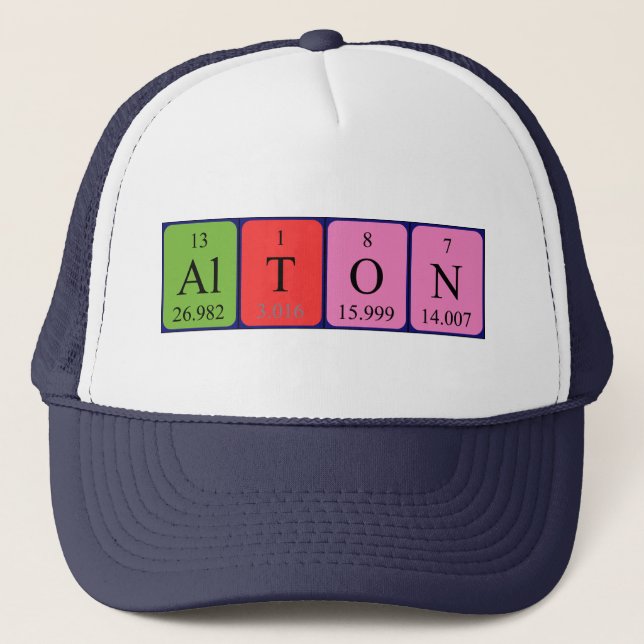 Alton periodic table name hat (Front)