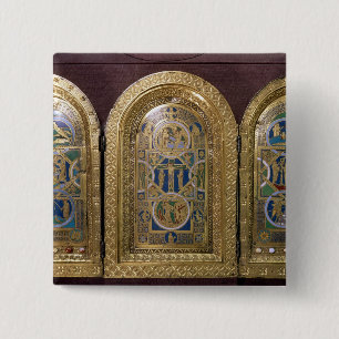 Alton Towers Triptych, c.1150 15 Cm Square Badge