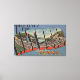 Altoona, Pennsylvania - Large Letter Scenes Canvas Print