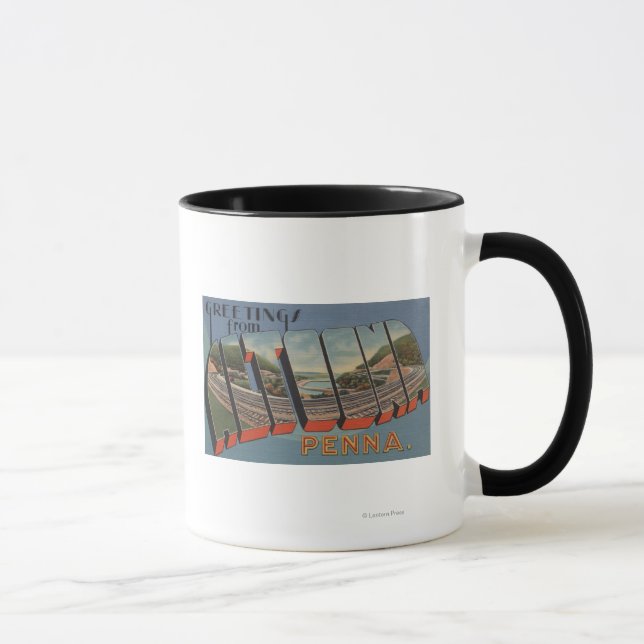 Altoona, Pennsylvania - Large Letter Scenes Mug (Right)