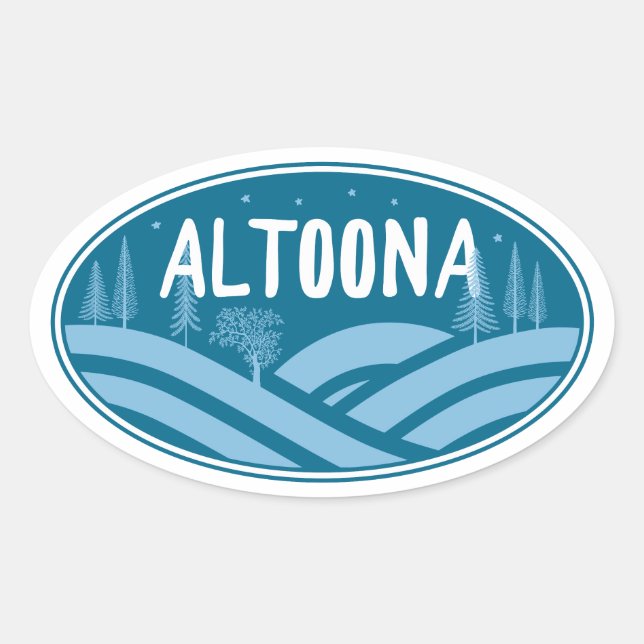 Altoona Pennsylvania Outdoors Oval Sticker (Front)