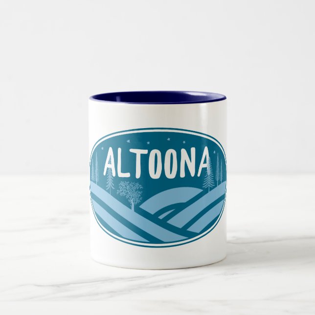 Altoona Pennsylvania Outdoors Two-Tone Coffee Mug (Center)
