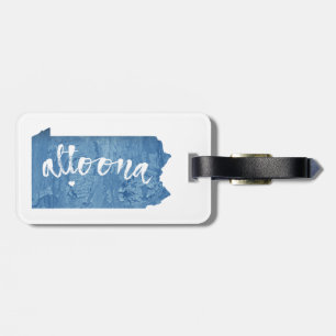 Altoona Pennsylvania Wood Grain Luggage Tag