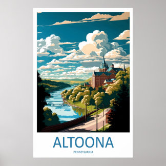 Altoona Vintage Travel Poster Ski National Park