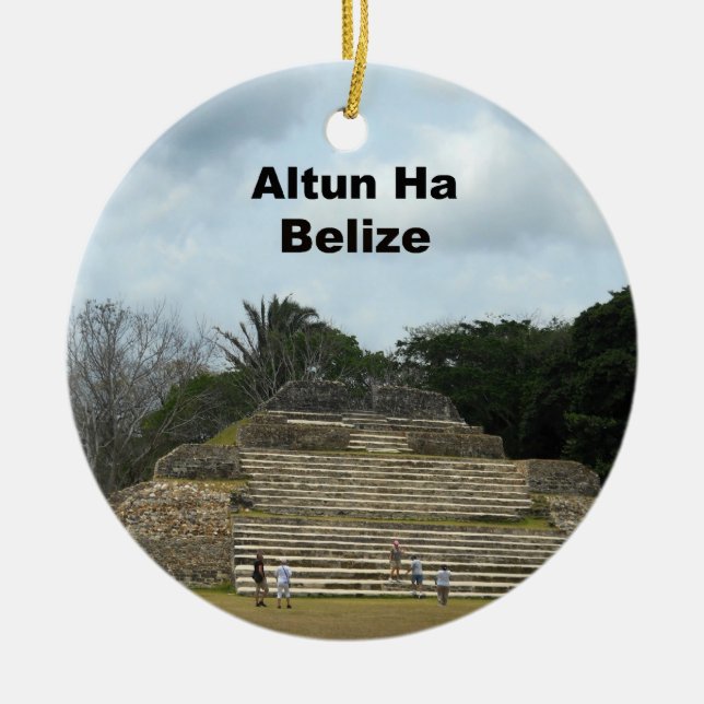 Altun Ha, Belise Ceramic Tree Decoration (Front)