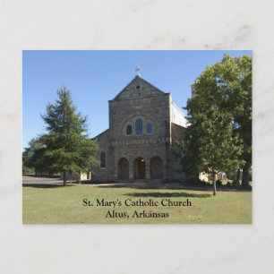 Altus Arkansas Catholic Church  Postcard