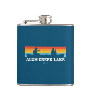 Alum Creek Lake Ohio Canoe Hip Flask
