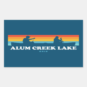 Alum Creek Lake Ohio Canoe Rectangular Sticker