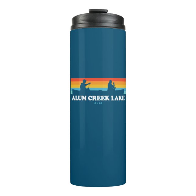 Alum Creek Lake Ohio Canoe Thermal Tumbler (Front)