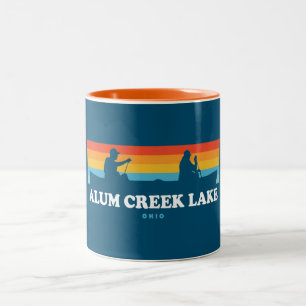 Alum Creek Lake Ohio Canoe Two-Tone Coffee Mug