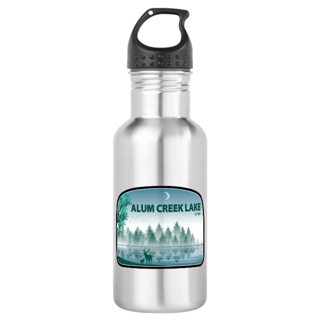 Alum Creek Lake Ohio Deer 532 Ml Water Bottle (Front)
