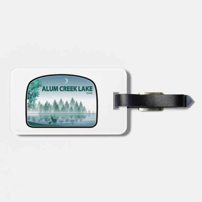 Alum Creek Lake Ohio Deer Luggage Tag (Back Horizontal)