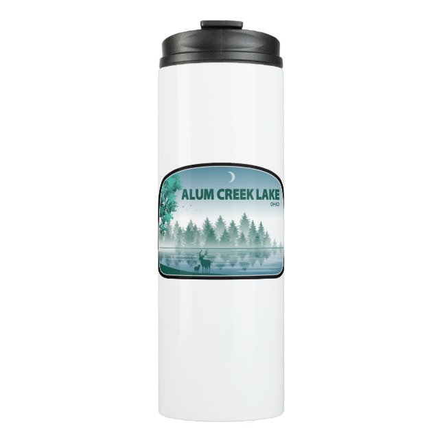 Alum Creek Lake Ohio Deer Thermal Tumbler (Front)