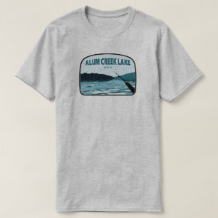 Alum Creek Lake Ohio Fishing Rod T-Shirt